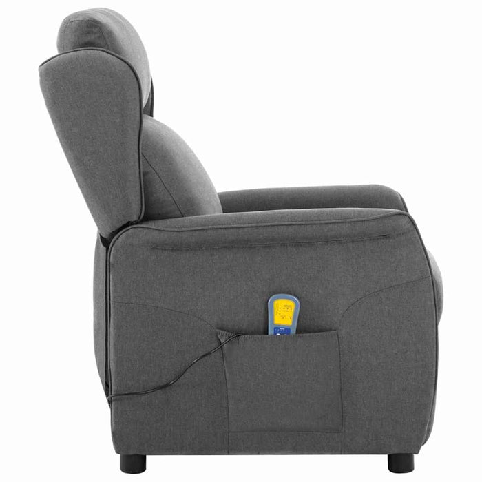 Scaun de masaj Gri deschis 93.5 x 67.5 x 101.5 cm țesătură - WALTI WALTI