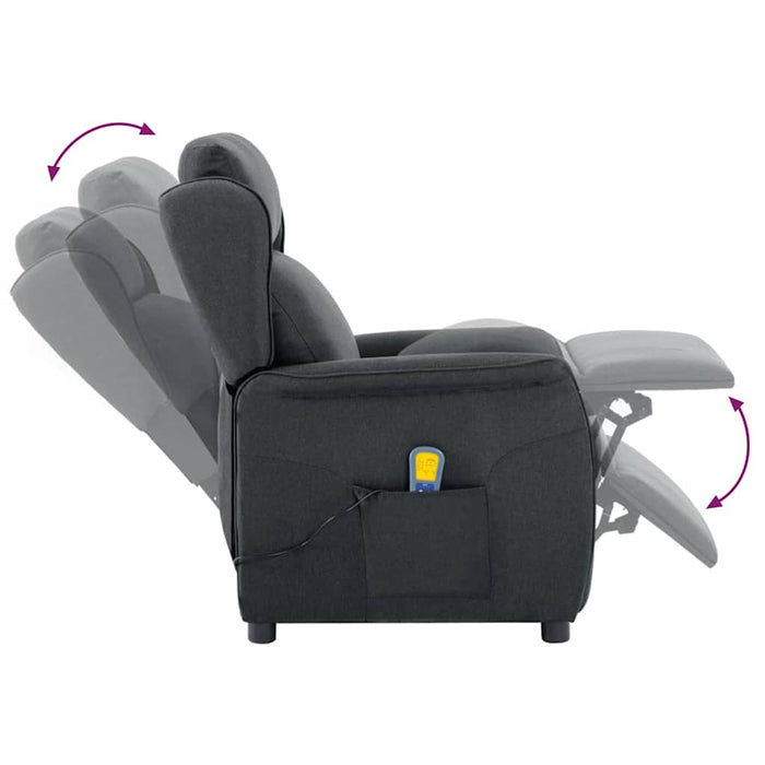 Scaun de masaj Gri închis 93.5 x 67.5 x 101.5 cm țesătură - WALTI WALTI