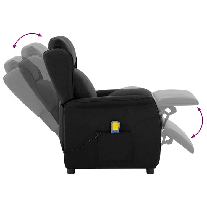 Scaun de masaj cu pernă Negru 93.5 x 67.5 x 101.5 cm țesătură - WALTI WALTI