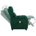 Scaun de masaj Verde închis 93.5 x 67.5 x 101.5 cm țesătură - WALTI WALTI