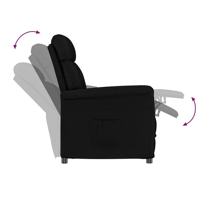 Scaun Recliner Negru Negru 70.5 x 96.5 x 95 cm - WALTI WALTI