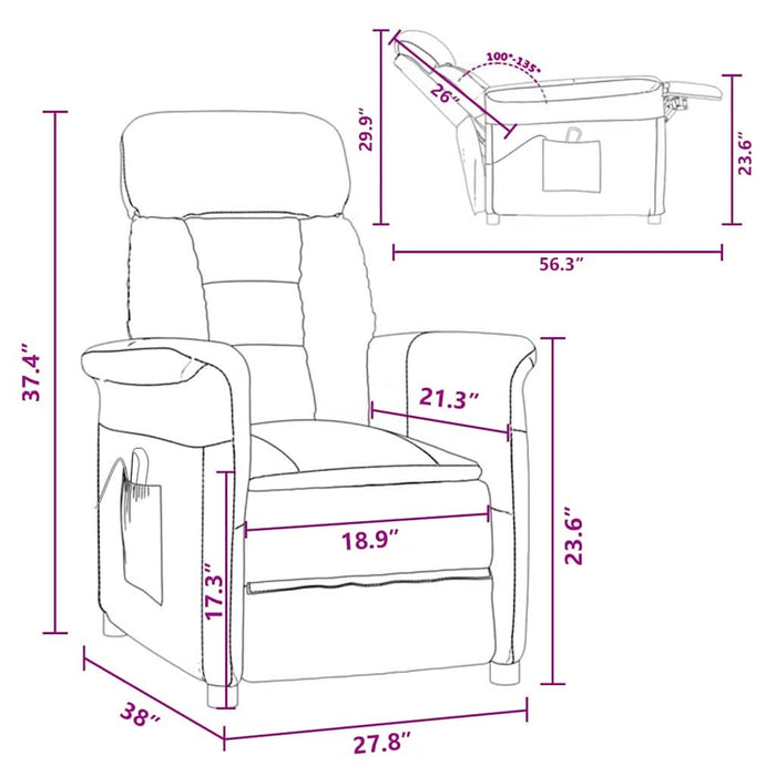 Scaun de masaj Gri deschis 70.5 x 96.5 x 95 cm Poliester - WALTI WALTI
