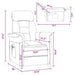 Scaun de masaj Gri deschis 70.5 x 96.5 x 95 cm Poliester - WALTI WALTI