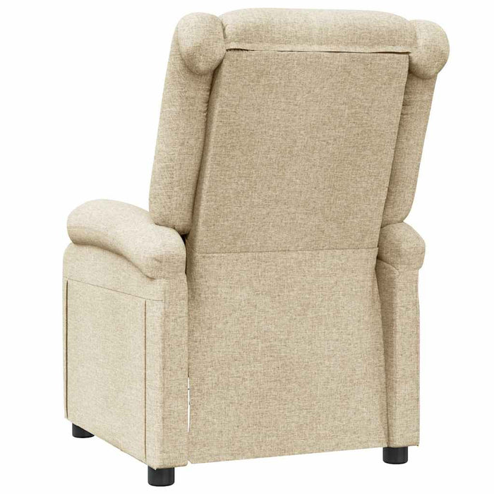 Fotoliu rabatabil, crem, material textil WALTI