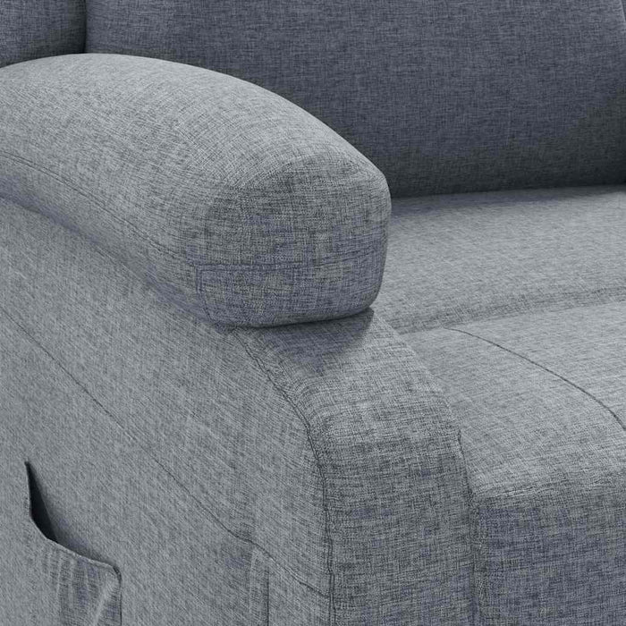 Fotoliu rabatabil, gri deschis, material textil WALTI