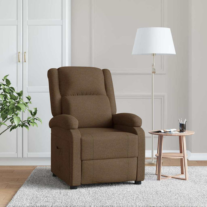 Fotoliu rabatabil, maro, material textil WALTI