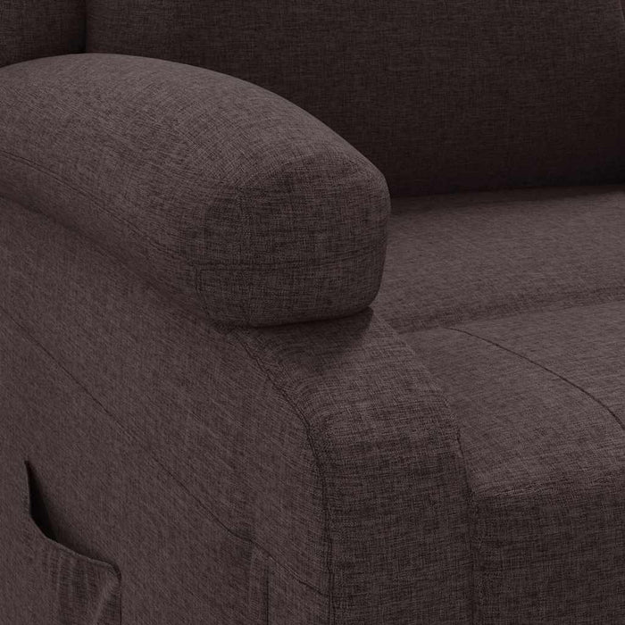 Fotoliu rabatabil, maro închis, material textil WALTI