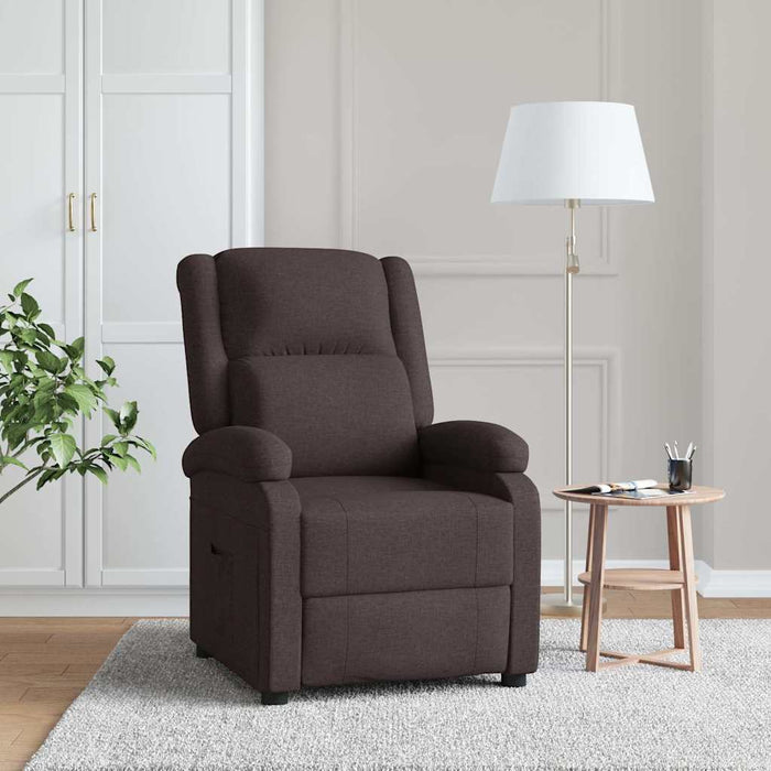 Fotoliu rabatabil, maro închis, material textil WALTI