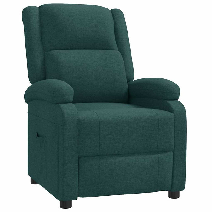 Fotoliu rabatabil, verde închis, material textil WALTI