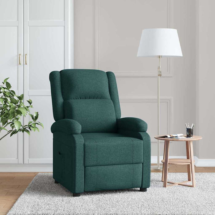 Fotoliu rabatabil, verde închis, material textil WALTI