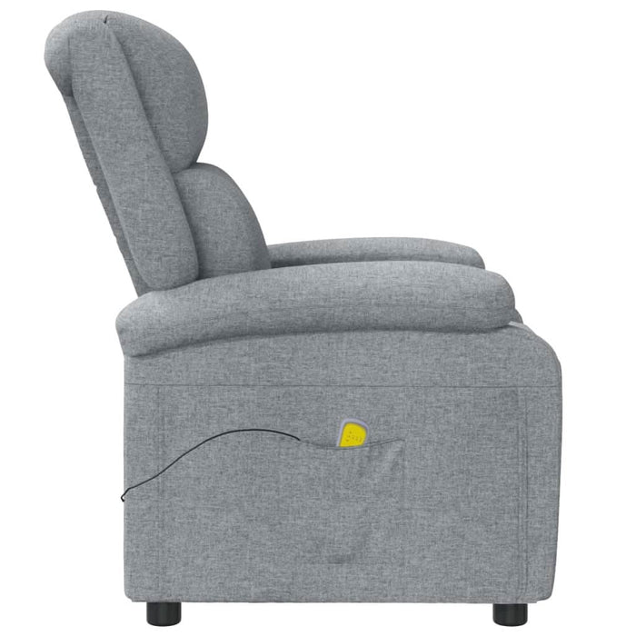 Fotoliu de masaj, gri deschis, material textil - WALTI WALTI