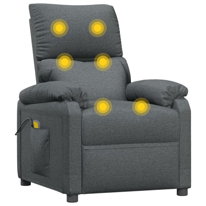 Fotoliu de masaj, gri închis, material textil - WALTI WALTI