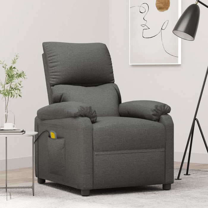 Fotoliu de masaj, gri închis, material textil - WALTI WALTI