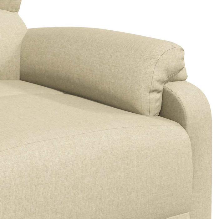 Fotoliu rabatabil, crem, material textil WALTI
