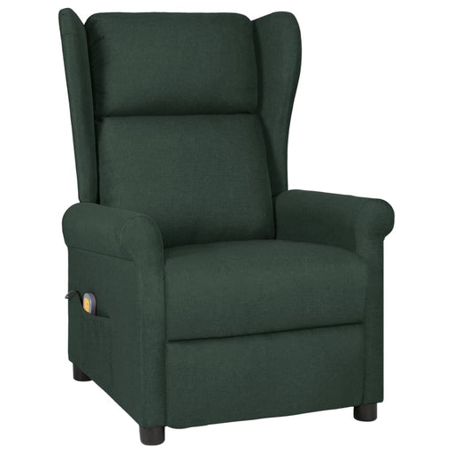 Fotoliu de masaj, verde închis, material textil - WALTI WALTI