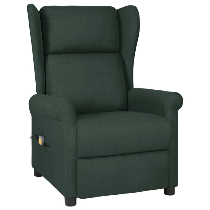Fotoliu de masaj, verde închis, material textil WALTI