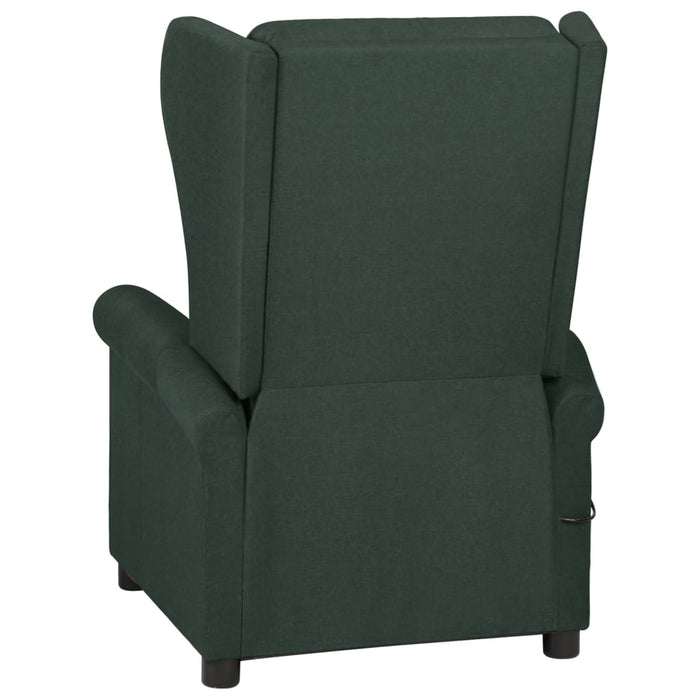 Fotoliu de masaj, verde închis, material textil WALTI