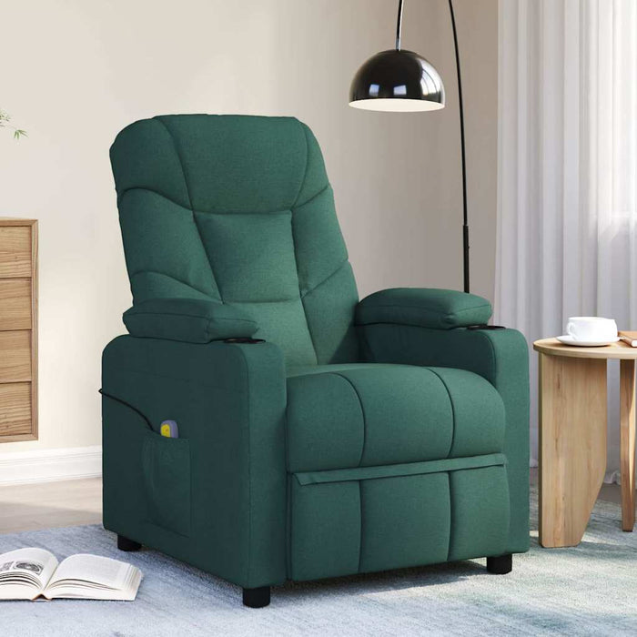 Fotoliu rabatabil, verde închis, material textil WALTI