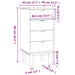 Dulap cu sertar "OTTA", maro/alb, 45x39x90 cm, lemn masiv pin - WALTI WALTI