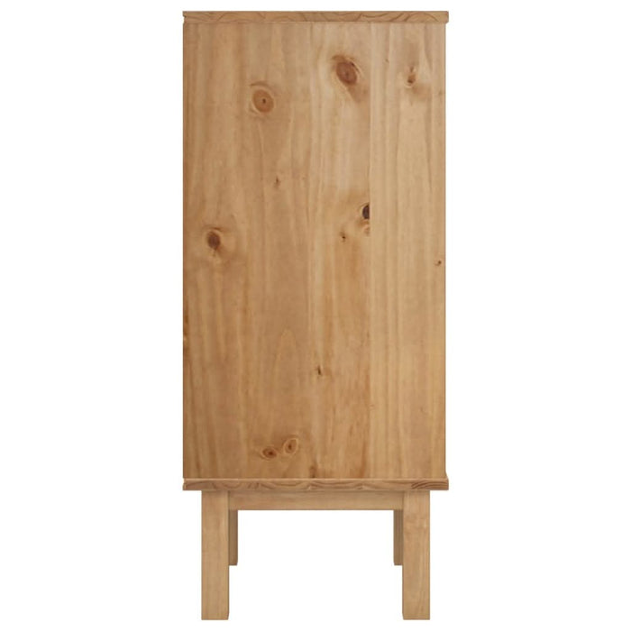 Dulap cu sertar OTTA, maro/gri, 76,5x39,5x90 cm, lemn masiv pin - WALTI WALTI
