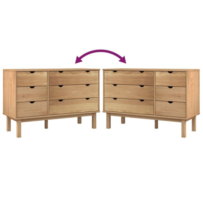 Dulap cu sertar "OTTA", 111x43x73,5 cm, lemn masiv de pin - WALTI WALTI