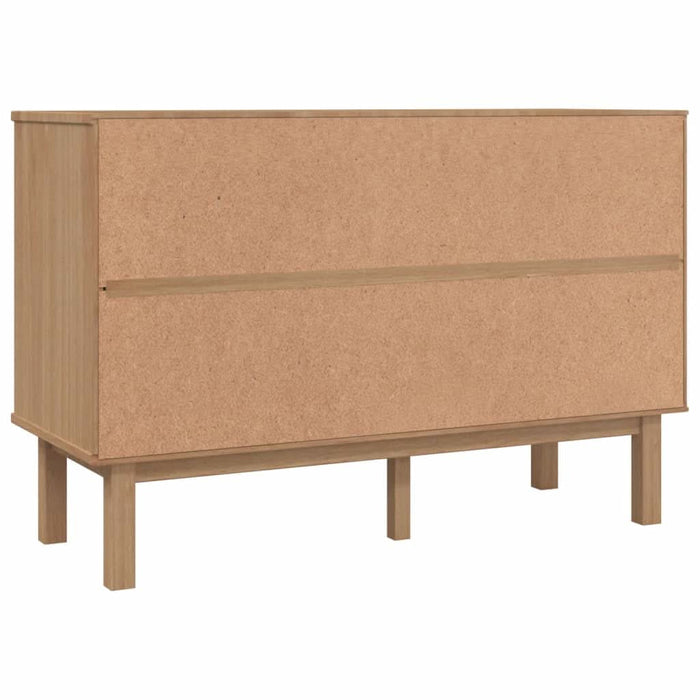 Dulap cu sertar OTTA maro/gri, 111x43x73,5 cm, lemn masiv pin - WALTI WALTI