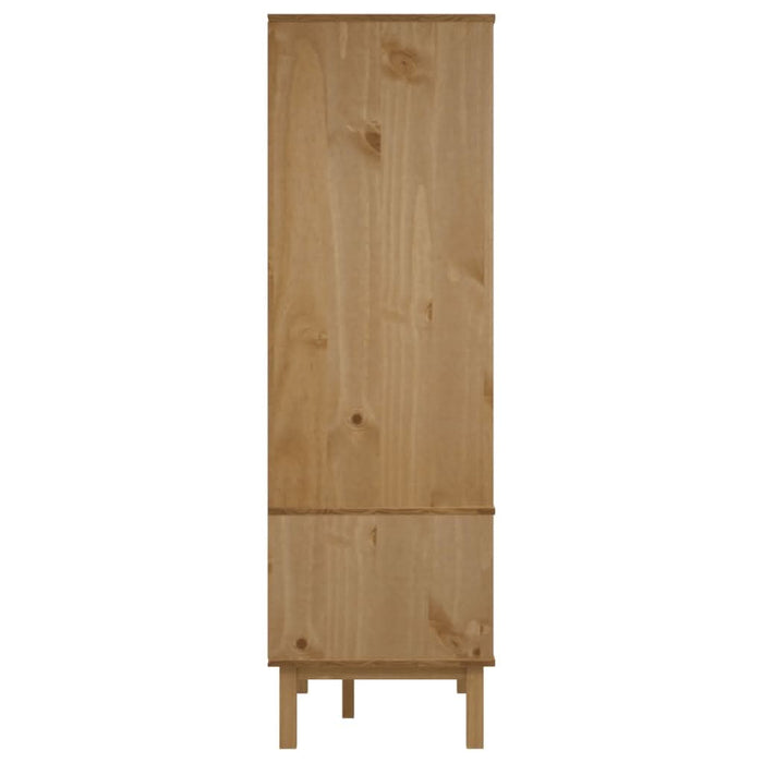 Șifonier OTTA, maro și alb, 76,5x53x172 cm, lemn masiv pin - WALTI WALTI