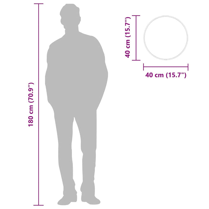 Oglindă de perete rotundă, argintiu, Ø 40 cm - WALTI WALTI