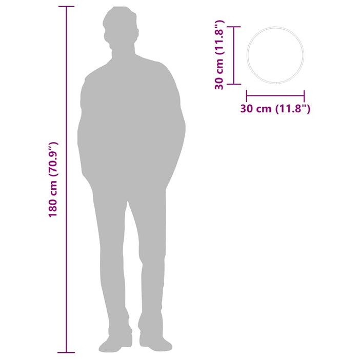 Oglindă de perete rotundă, negru, Ø 30 cm - WALTI WALTI