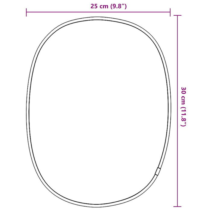 Oglindă de perete, argintiu, 30x25 cm - WALTI WALTI