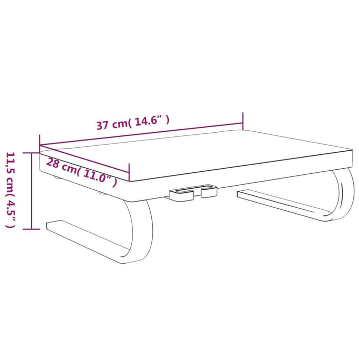 Suport pentru monitor, negru, 37x28x11,5 cm - WALTI WALTI