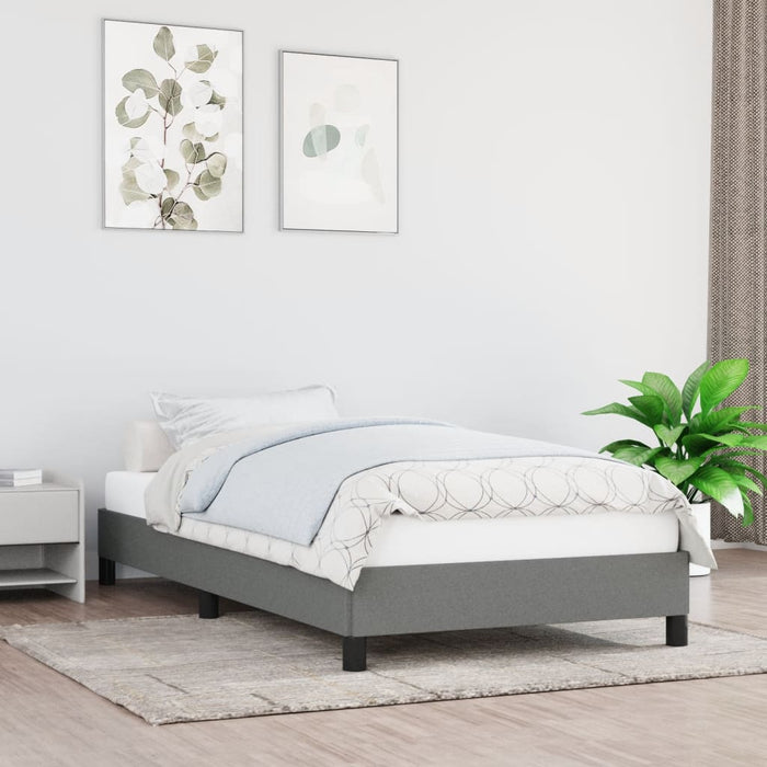 Cadru de pat fără saltea, gri închis, 90x200 cm, textil - WALTI WALTI