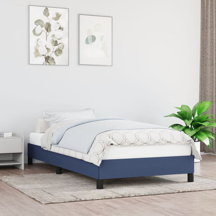 Cadru pat fără saltea țesătură albastră 90x200 cm - WALTI WALTI