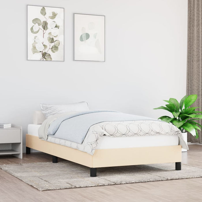 Cadru de pat fără saltea, crem, 100x200 cm, textil - WALTI WALTI