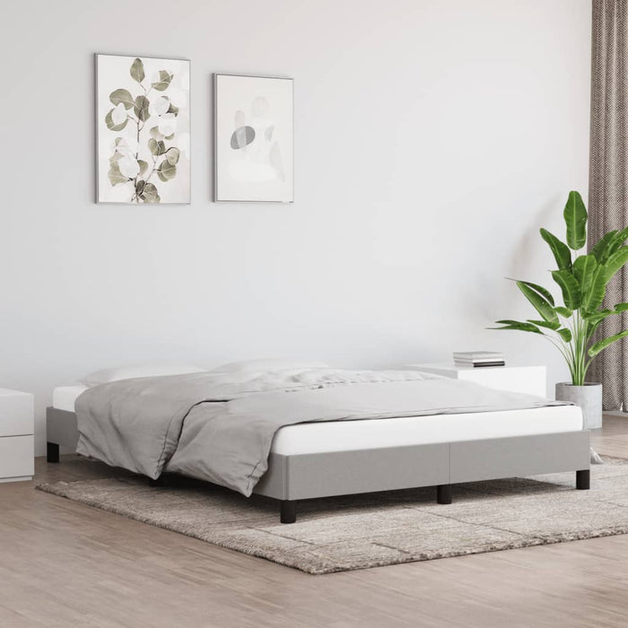 Cadru de pat fără saltea, gri deschis, 140x190 cm, textil - WALTI WALTI