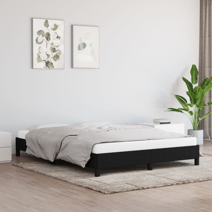 Cadru de pat fără saltea, negru, 140x190 cm, textil - WALTI WALTI