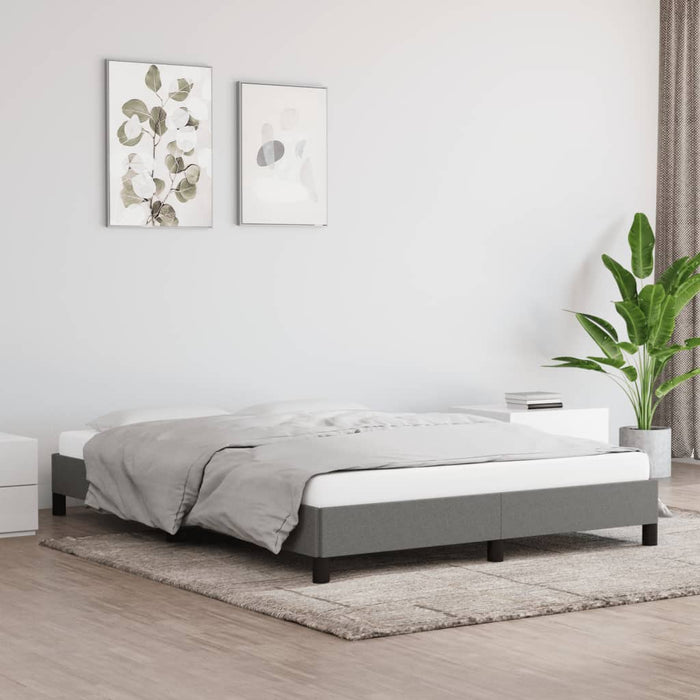 Cadru de pat fără saltea, gri închis, 140x200 cm, textil - WALTI WALTI