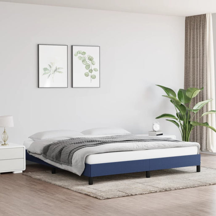 Cadru de pat fără saltea, albastru, 160x200 cm, textil - WALTI WALTI