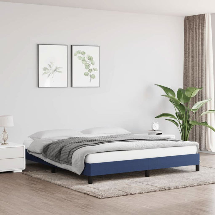 Cadru de pat fără saltea, albastru, 180x200 cm, textil - WALTI WALTI
