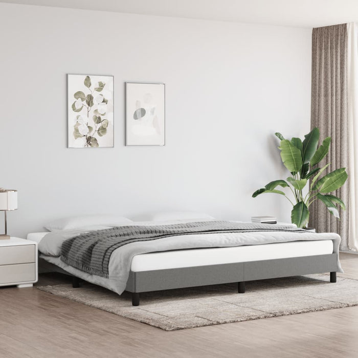 Cadru de pat fără saltea, gri închis, 200x200 cm, textil - WALTI WALTI