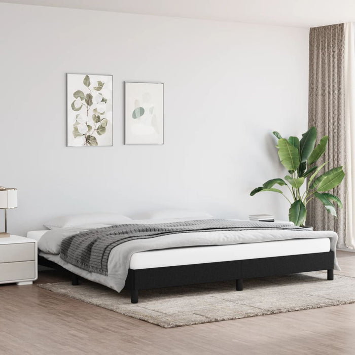 Cadru de pat fără saltea, negru, 200x200 cm, textil - WALTI WALTI