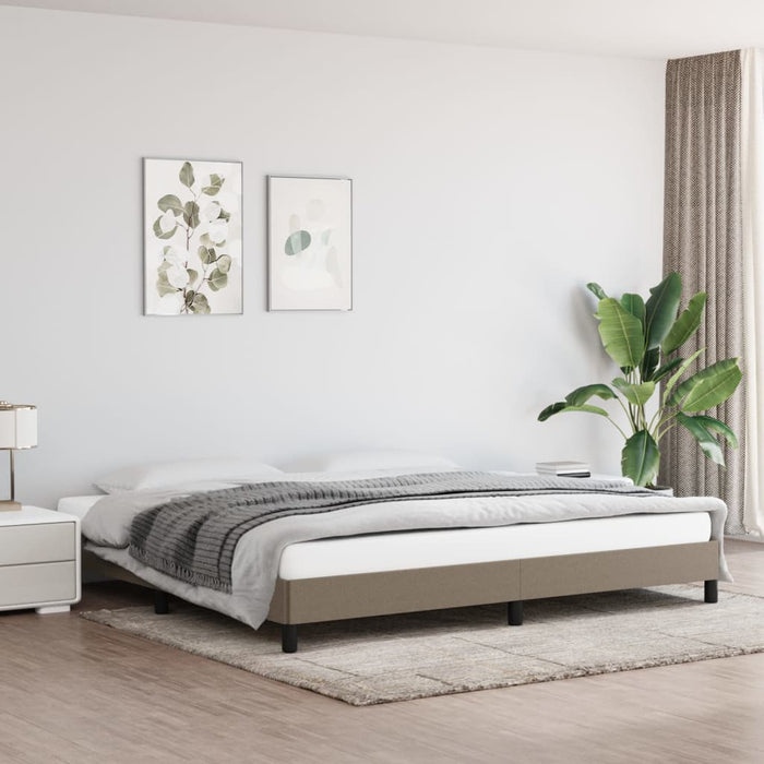 Cadru de pat fără saltea, gri taupe, 200x200 cm, textil - WALTI WALTI