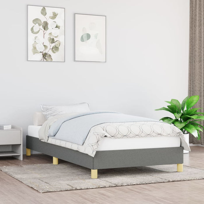Cadru de pat fără saltea, gri închis, 90x190 cm, textil - WALTI WALTI