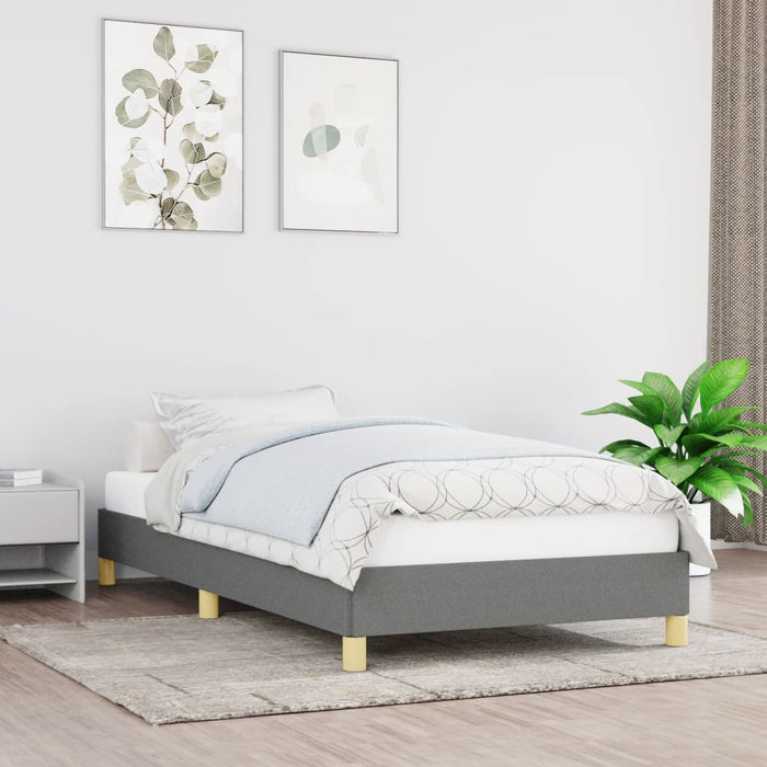 Cadru de pat fără saltea, gri închis, 90x200 cm, textil - WALTI WALTI
