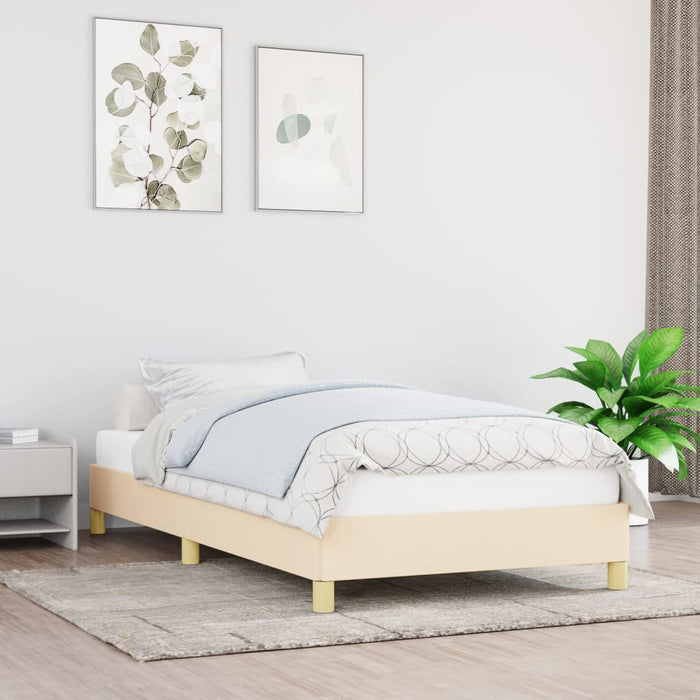 Cadru de pat fără saltea, crem, 100x200 cm, textil - WALTI WALTI