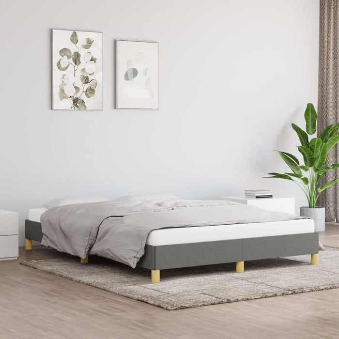 Cadru de pat fără saltea, gri închis, 140x190 cm, textil - WALTI WALTI