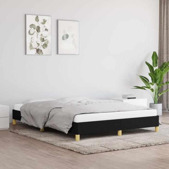 Cadru de pat fără saltea, negru, 140x190 cm, textil - WALTI WALTI
