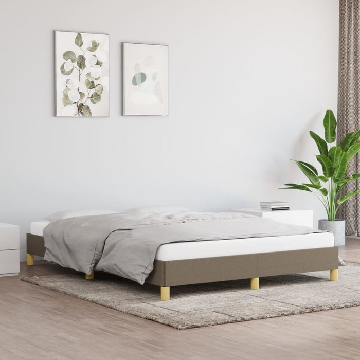 Cadru de pat fără saltea, gri taupe, 140x190 cm, textil - WALTI WALTI