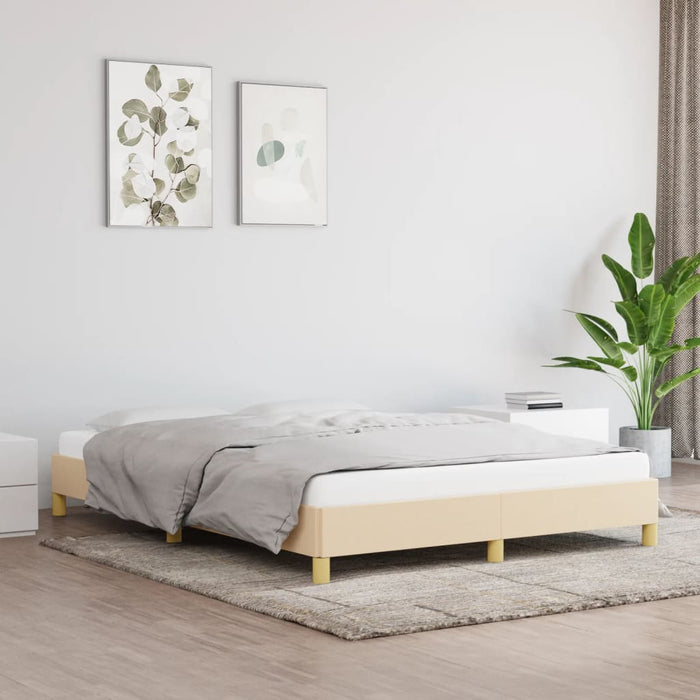 Cadru de pat fără saltea, crem, 140x190 cm, textil - WALTI WALTI