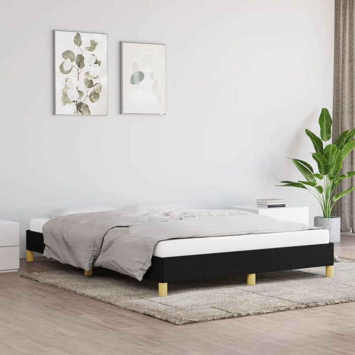 Cadru de pat fără saltea, negru, 140x200 cm, textil - WALTI WALTI
